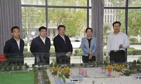 市長陳青，副市長王月成陪同省電力投資集團公司總經(jīng)理李輝一行深入階州廣場視察