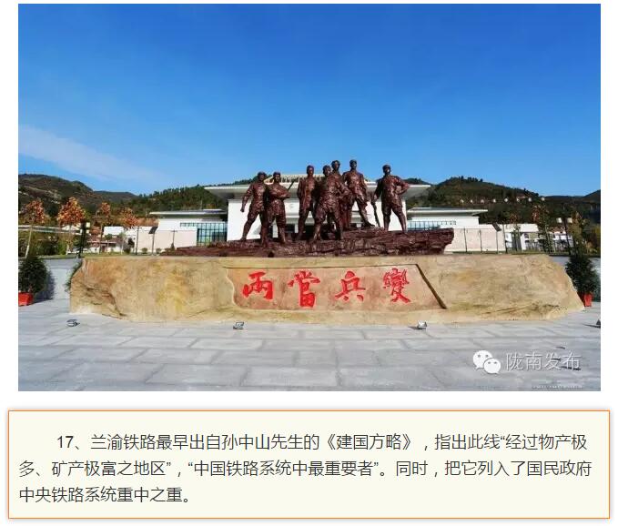 蘭渝鐵路最早由孫中山先生提出？在隴南，你不知道的事兒還有……