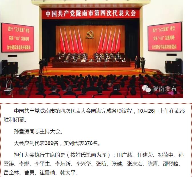 市第四次黨代會勝利閉幕！選出新一屆領(lǐng)導(dǎo)班子