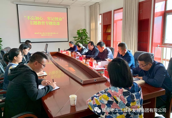 市龍江集團(tuán)開展“不忘初心、牢記使命”主題教育專題黨課